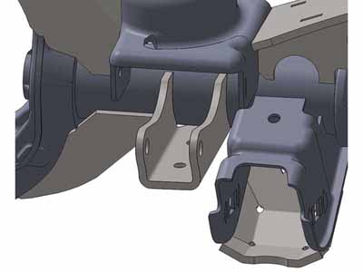 Artec Industries JK4413 JK Front Axle Shock Mounts / Artec Industries JK4413 Shock Mount