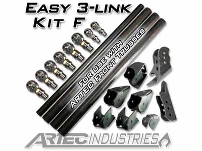 Artec Industries LK0108 Easy 3 Link Kit F for Artec Trusses No Tubing Outside Frame 1985-1991 Ford / Artec Industries LK0108 Three Link Kits