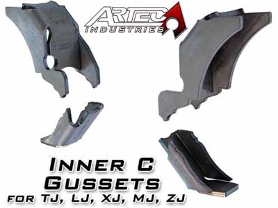 Artec Industries TJ3010 Dana 30 Inner C Gussets / Artec Industries TJ3010 Axle Truss