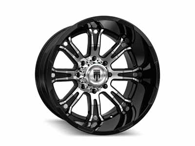 American Truxx AT154-22483BM-76 Bomb AT154 Gloss Black Machined 22X14 6-139.7 -76MM 106.1MM Wheel / American Truxx AT154-22483BM-76 22-inch Wheels