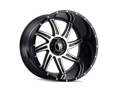 American Truxx AT162-22285BM-44 Vortex AT162 Gloss Black Machined 22X12 5-139.7 -44MM 87.1MM Wheel / American Truxx AT162-22285BM-44 22-inch Wheels