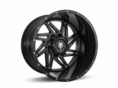 American Truxx AT165-2197M-24 Warrior AT165 Gloss Black Milled 20X10 5-139.7 -24MM 110.3MM Wheel / American Truxx AT165-2197M-24 20-inch Wheels