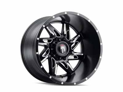 American Truxx AT183-2178M-24 Spyder AT183 Satin Black Milled 20X10 8-180 -24MM 125.2MM Wheel / American Truxx AT183-2178M-24 20-inch Wheels