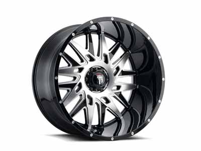 American Truxx AT184-22285BM-44 DNA AT184 Gloss Black Machined 22X12 5-139.7 -44MM 87.1MM Wheel / American Truxx AT184-22285BM-44 22-inch Wheels
