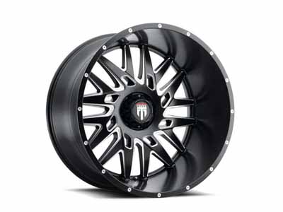 American Truxx AT184-2970M0 DNA AT184 Satin Black Milled 20X9 8-170 0MM 125.2MM Off Road Wheel / American Truxx AT184-2970M0 20-inch Wheels