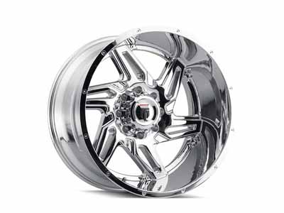 American Truxx AT186-24470C-76 Spurs AT186 Chrome 24X14 8-170 -76MM 125.2MM Off Road Wheel / American Truxx AT186-24470C-76 24-inch Wheels