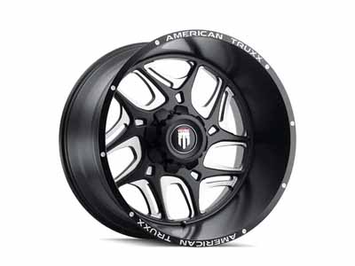 American Truxx AT1900-2978M-12 Sweep AT1900 Satin Black Milled 20X9 8-180 -12MM 125.2MM Wheel / American Truxx AT1900-2978M-12 20-inch Wheels