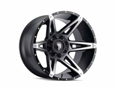 American Truxx AT1902-2970BM-12 Kutz AT1902 Gloss Black Machined 20X9 8-170 -12MM 125.2MM Wheel / American Truxx AT1902-2970BM-12 20-inch Wheels