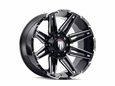 American Truxx AT1903-2970M-12 Boom AT1903 Gloss Black Milled 20X9 8-170 -12MM 125.2MM Wheel / American Truxx AT1903-2970M-12 20-inch Wheels
