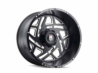 American Truxx AT1904-24483M-76 Cosmos AT1904 Gloss Black Milled 24X14 6-139.7 -76MM 106.1MM Wheel / American Truxx AT1904-24483M-76 24-inch Wheels