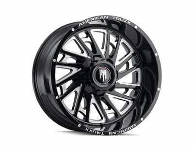 American Truxx AT1905-2170M-24 Blade AT1905 Gloss Black Milled 20X10 8-170 -24MM 125.2MM Wheel / American Truxx AT1905-2170M-24 20-inch Wheels