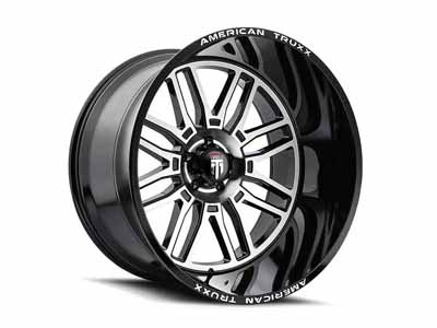 American Truxx AT1915-2173BM Restless AT1915 Black Machined 20X10 5-127 -25MM 78.1MM Off Road Wheel / American Truxx AT1915-2173BM 20-inch Wheels