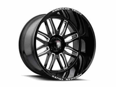 American Truxx AT1915-24470M Restless AT1915 Black Milled 24X14 8-170 -76MM 125.2MM Off Road Wheel / American Truxx AT1915-24470M 24-inch Wheels