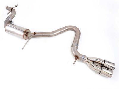 AWE 3010-22016 Stainless 2.5" Cat-Back Exhaust with Twin Round Chrome 3.15" Tips for 2006-2013 Audi / AWE 3010-22016 Audi A3 Cat-Back Exhaust