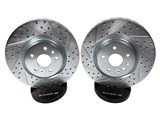 Baer 05514-020 Front Drilled Slotted Zinc-Coated Sport Rotors for GM Cars