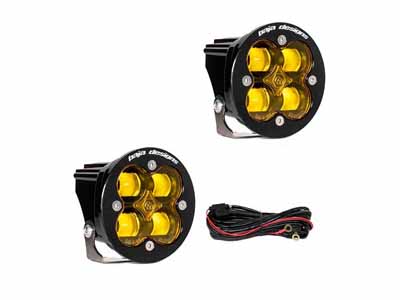 Baja Designs 247816 Squadron-R SAE Pair LED Spot Baja Amber / Baja Designs 247816 Fog Light