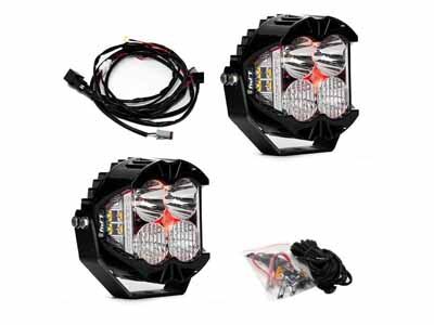 Baja Designs 297814 LP4 Pro LED Auxiliary Light Pod Pair Light Pattern Driving/Combo Red Backlight / Baja Designs 297814 LED Light Pod
