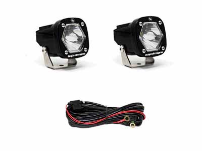 Baja Designs 387801 S1 Spot LED Light with Mounting Bracket Pair / Baja Designs 387801 LED Light Pod