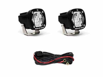 Baja Designs 387805 S1 Wide Cornering LED Light with Mounting Bracket Pair / Baja Designs 387805 LED Light Pod