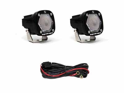 Baja Designs 387806 S1 Work/Scene LED Light with Mounting Bracket Pair / Baja Designs 387806 LED Light Pod