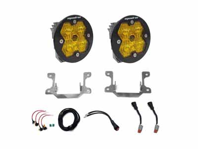 Baja Designs 44-0038 Squadron 2.0 Sport Fog Pocket Light Kit Ram 2019-25 2500/3500 Big Horn Amber / Baja Designs 44-0038 Fog Light