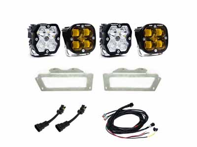 Baja Designs 44-0053 Squadron 2.0 Sport/Squadron Sae Dual Fog Pocket Light Kit 09-18 Ram Baja Amber / Baja Designs 44-0053 Fog Light