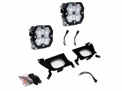 Baja Designs 44-0055 Squadron 2.0 Sport Fog Pocket Light Kit 2019-22 Silverado 1500/2500/3500 Clear / Baja Designs 44-0055 Fog Light