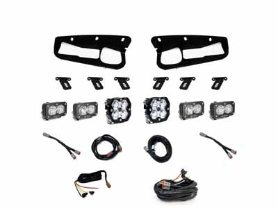 Baja Designs 44-0085-UP Squadron 2.0 Pro/Dual S2 Sport Fog Pocket Light Kit 2021+ Bronco / Baja Designs 44-0085-UP Bumper Lights