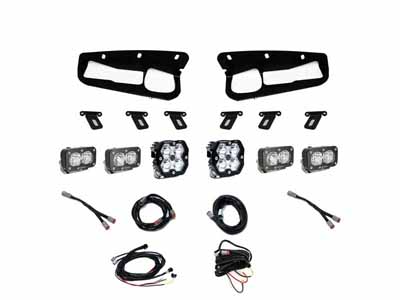 Baja Designs 44-0085 Squadron 2.0 Pro/Dual S2 Sport Fog Pocket Light Kit 2021+ Bronco / Baja Designs 44-0085 Bumper Lights