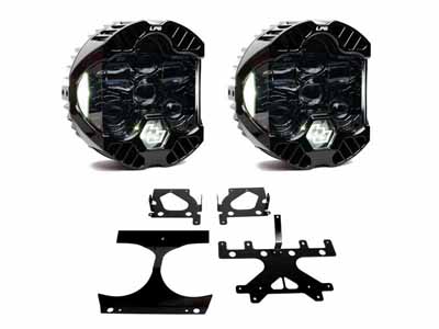 Baja Designs 44-8112 DOT LP6 LED Headlight Kit 2015-2024 Harley Davidson Road Glide (White) / Baja Designs 44-8112 Headlight Kit