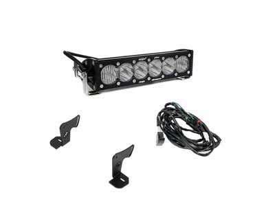 Baja Designs 44-8301 OnX6+ 10 Inch Light Bar Hood Mount Kit Polaris 2025 RZR ProR ProS ProXP, Clear / Baja Designs 44-8301 LED Light Bar