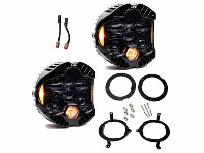 Baja Designs 44-8303 DOT LP6 LED Headlight Kit 2018-25 Wrangler/Gladiator w/LED Headlights (Amber) / Baja Designs 44-8303 Headlight Kit
