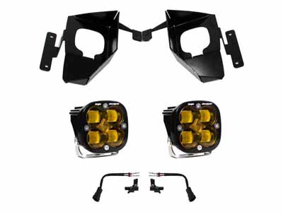 Baja Designs 447535 Silverado 1500 Fog Pocket Kit 16-18 Squadron SAE Baja Amber / Baja Designs 447535 Fog Light
