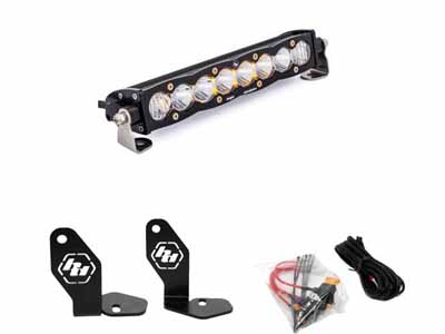 Baja Designs 448101 Polaris Pro-R S8 10 Inch Hood Mount Kit Clear / Baja Designs 448101 LED Light Kit