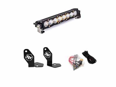 Baja Designs 448102 Polaris Pro-R S8 10 inch Hood Mount Kit Baja Amber / Baja Designs 448102 LED Light Kit