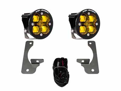 Baja Designs 448145 Squadron-R SAE Fog Pocket Light Kit Premium Bumper Amber 2007-09 Wrangler JK / Baja Designs 448145 Fog Light