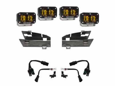 Baja Designs 448169 Dodge Ram Rebel/TRX (19-Present) Dual S2 SAE Baja Amber FPK / Baja Designs 448169 Fog Light