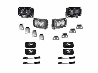 Baja Designs 448180 S2 SAE/S2 Clear Sport Fog Pocket Kit Fits 21-On Ford Raptor / Baja Designs 448180 Fog Light