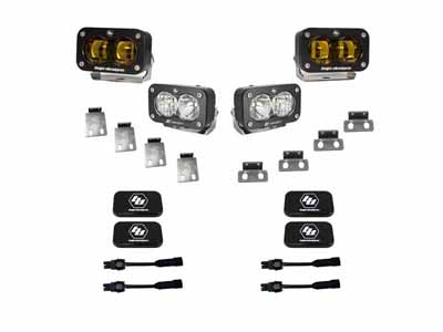 Baja Designs 448181 S2 SAE Baja Amber/S2 Sport Fog Pocket Kit Fits 21-On Ford Raptor / Baja Designs 448181 Fog Light