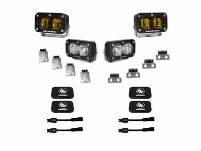 Baja Designs 448183 S2 SAE Baja Amber/S2 Pro Fog Pocket Kit Fits 21-On Ford Raptor / Baja Designs 448183 Fog Light