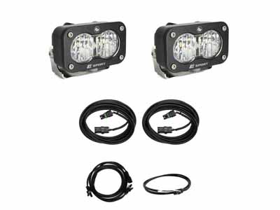 Baja Designs 448209UP S2 Sport W/C Reverse Kit w/ Upfitter Wide Cornering Clear Upfitter Wiring / Baja Designs 448209UP LED Light Kit