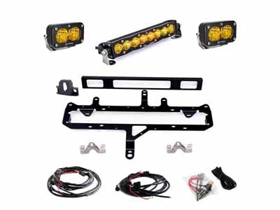 Baja Designs 448263 S8 10 Inch Light Bar S2 Pro Grille Conversion Light Kit 2024-On Tacoma Amber / Baja Designs 448263 LED Grille Kit
