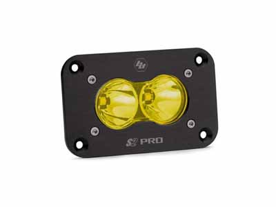 Baja Designs 481011 LED Work Light Flush Mount Baja Amber Lens Spot Pattern S2 Pro / Baja Designs 481011 Work Light