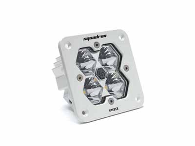 Baja Designs 49-1001-WT-2 Squadron 2.0 Pro White Flush Mount LED Auxiliary Light Pod Clear Spot / Baja Designs 49-1001-WT-2 Auxiliary Light