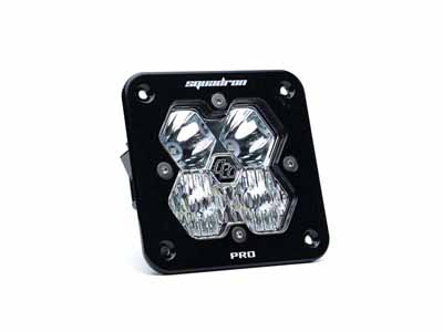 Baja Designs 49-1003-2 Squadron 2.0 Pro Black Flush Mount LED Aux Light Pod Clear Driving/Combo / Baja Designs 49-1003-2 Auxiliary Light