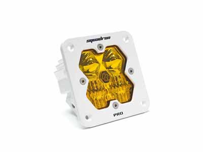 Baja Designs 49-1013-WT-2 Squadron 2.0 Pro White Flush Mount LED Aux Light Pod Amber Driving/Combo / Baja Designs 49-1013-WT-2 Auxiliary Light