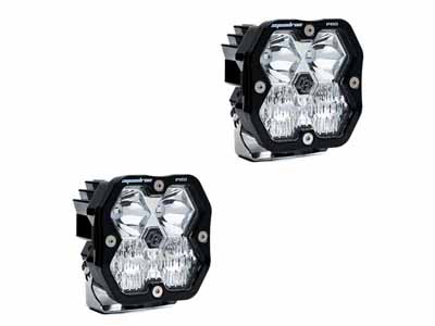Baja Designs 49-7803-2NH Squadron 2.0 Pro Black LED Auxiliary Light Pod Pair Clear Driving/Combo / Baja Designs 49-7803-2NH Auxiliary Light