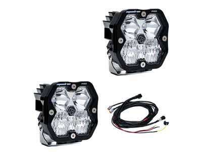 Baja Designs 49-7803-2 Squadron 2.0 Pro Black LED Auxiliary Light Pods Universal Clear Driving/Combo / Baja Designs 49-7803-2 Auxiliary Light