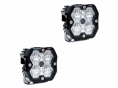 Baja Designs 49-7805-2NH Squadron 2.0 Pro Black LED Auxiliary Light Pod Pair Clear Wide Cornering / Baja Designs 49-7805-2NH Auxiliary Light