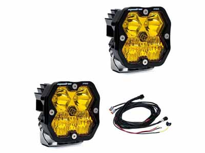 Baja Designs 49-7813-2 Squadron 2.0 Pro Black LED Auxiliary Light Pods Amber Driving/Combo / Baja Designs 49-7813-2 Auxiliary Light